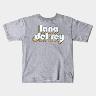 Lana Del Rey - Retro Rainbow Letters Kids T-Shirt